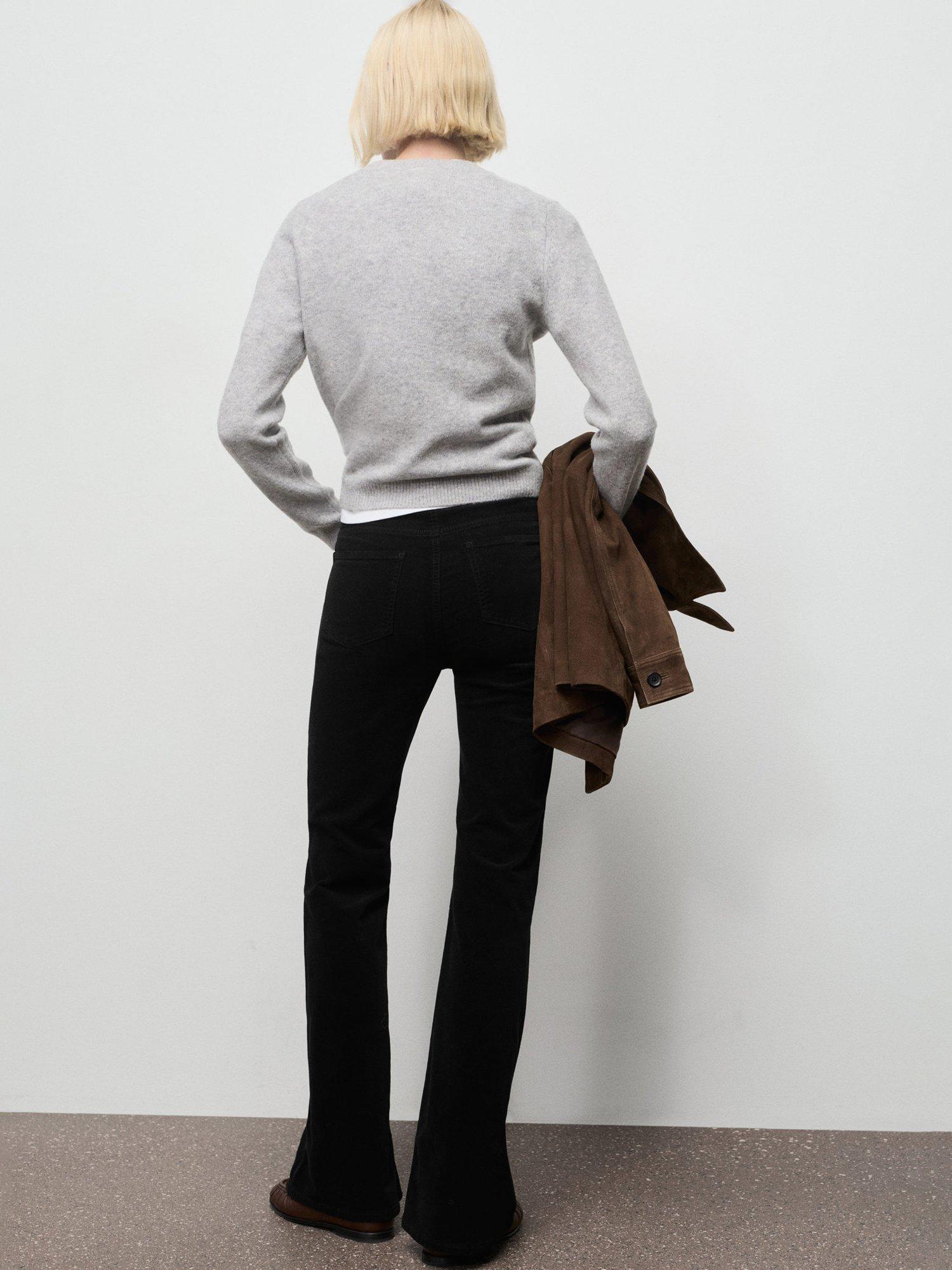 Product image 4 of 9, which shows Mango Violetav Skinny Flared Fit Jeans, Black, 10