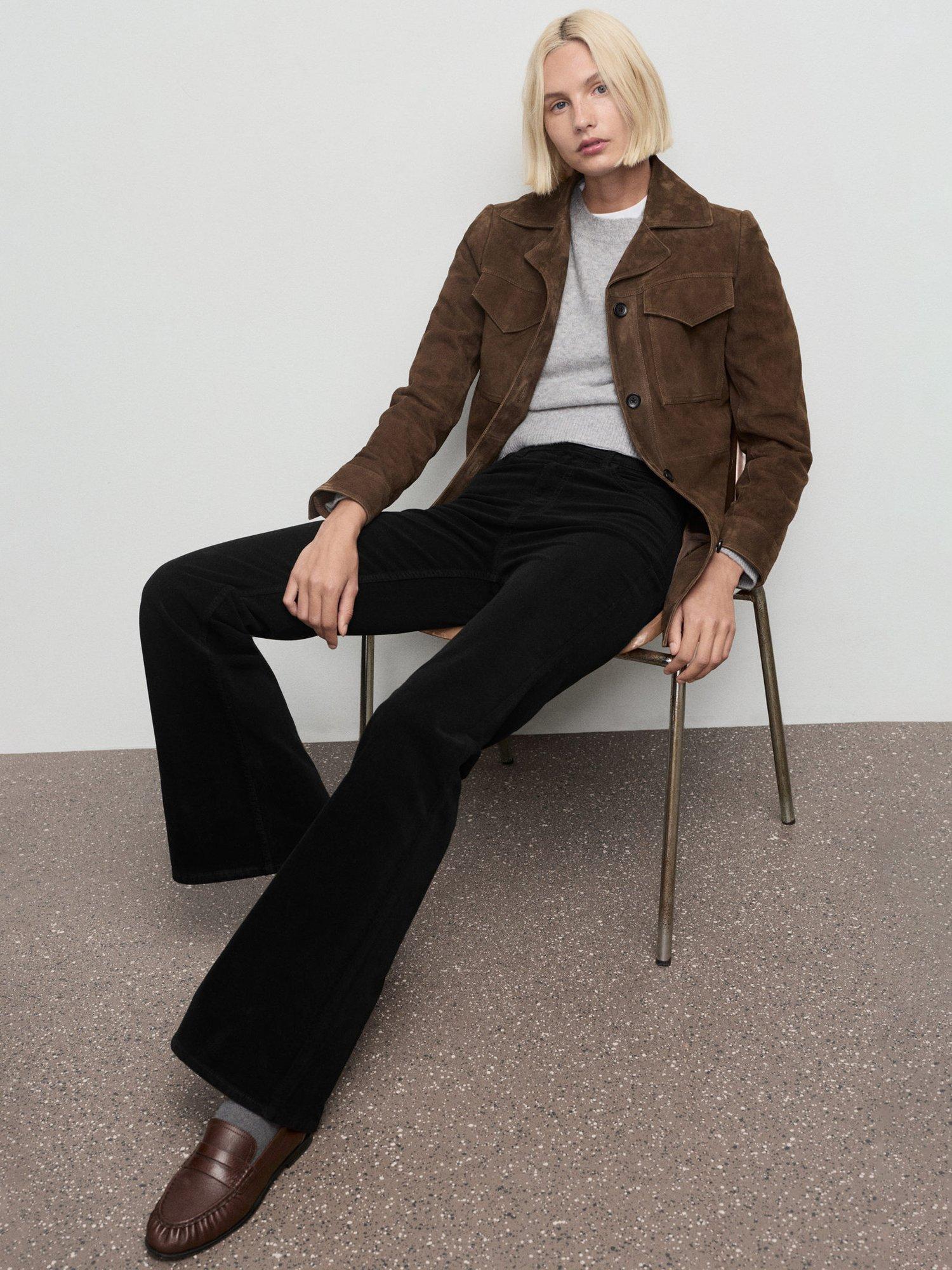 Product image 7 of 9, which shows Mango Violetav Skinny Flared Fit Jeans, Black, 10