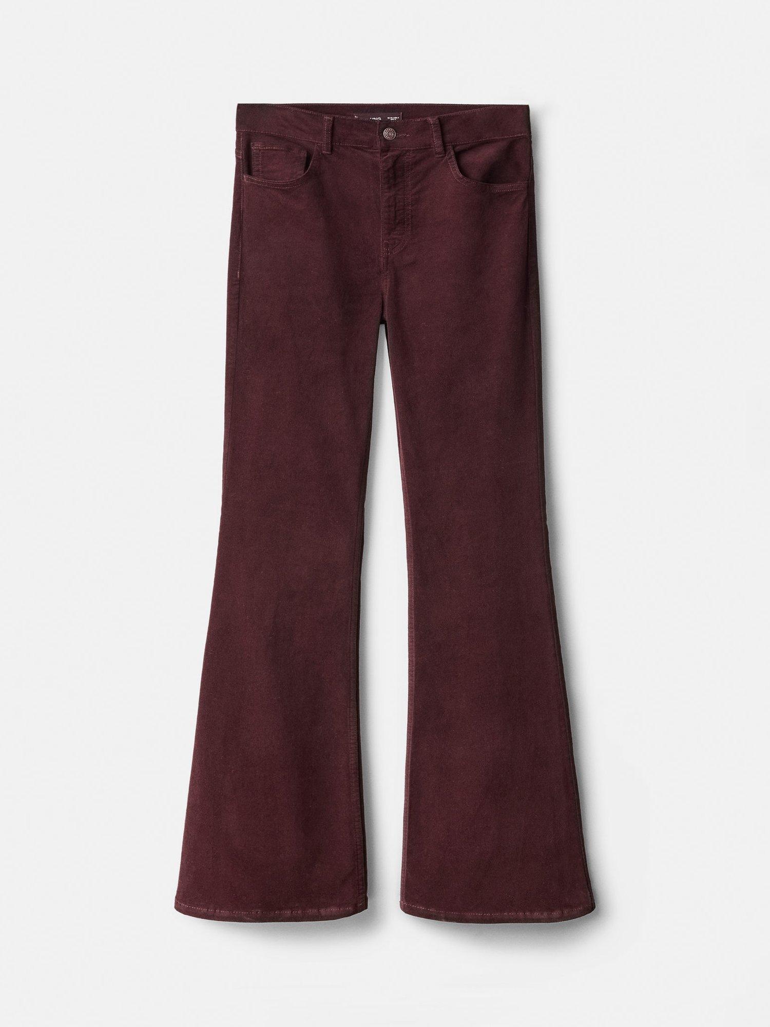 Product image 3 of 7, which shows Mango Violetav Skinny Flared Fit Jeans, Dark Red, 4