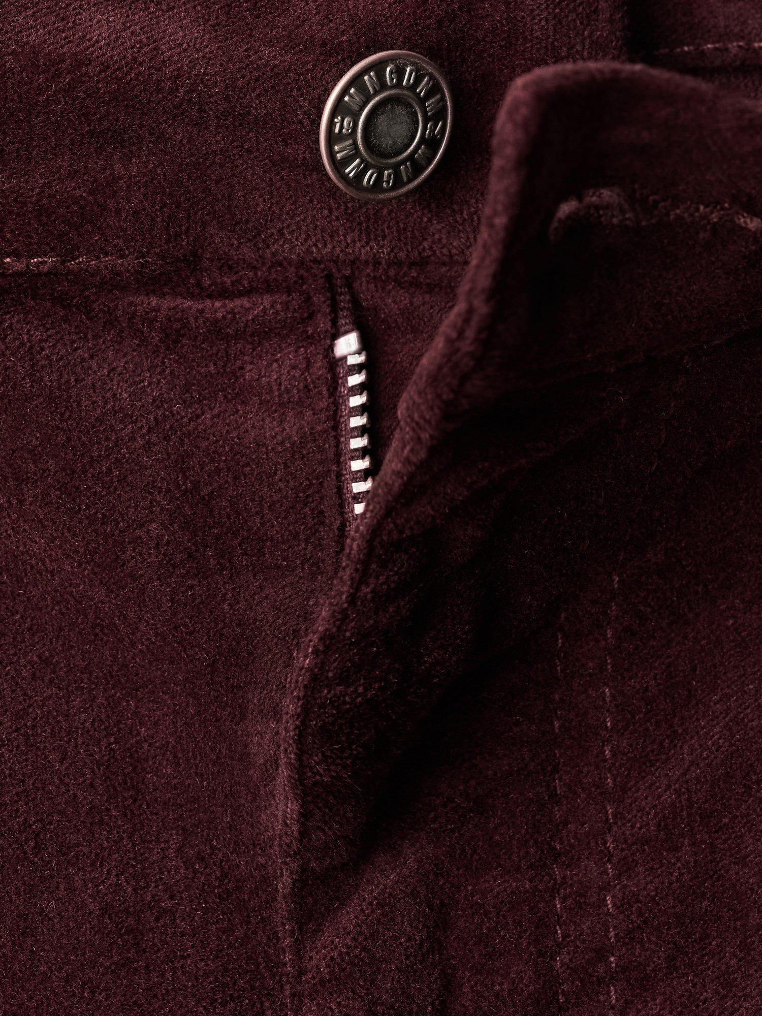 Product image 7 of 7, which shows Mango Violetav Skinny Flared Fit Jeans, Dark Red, 4