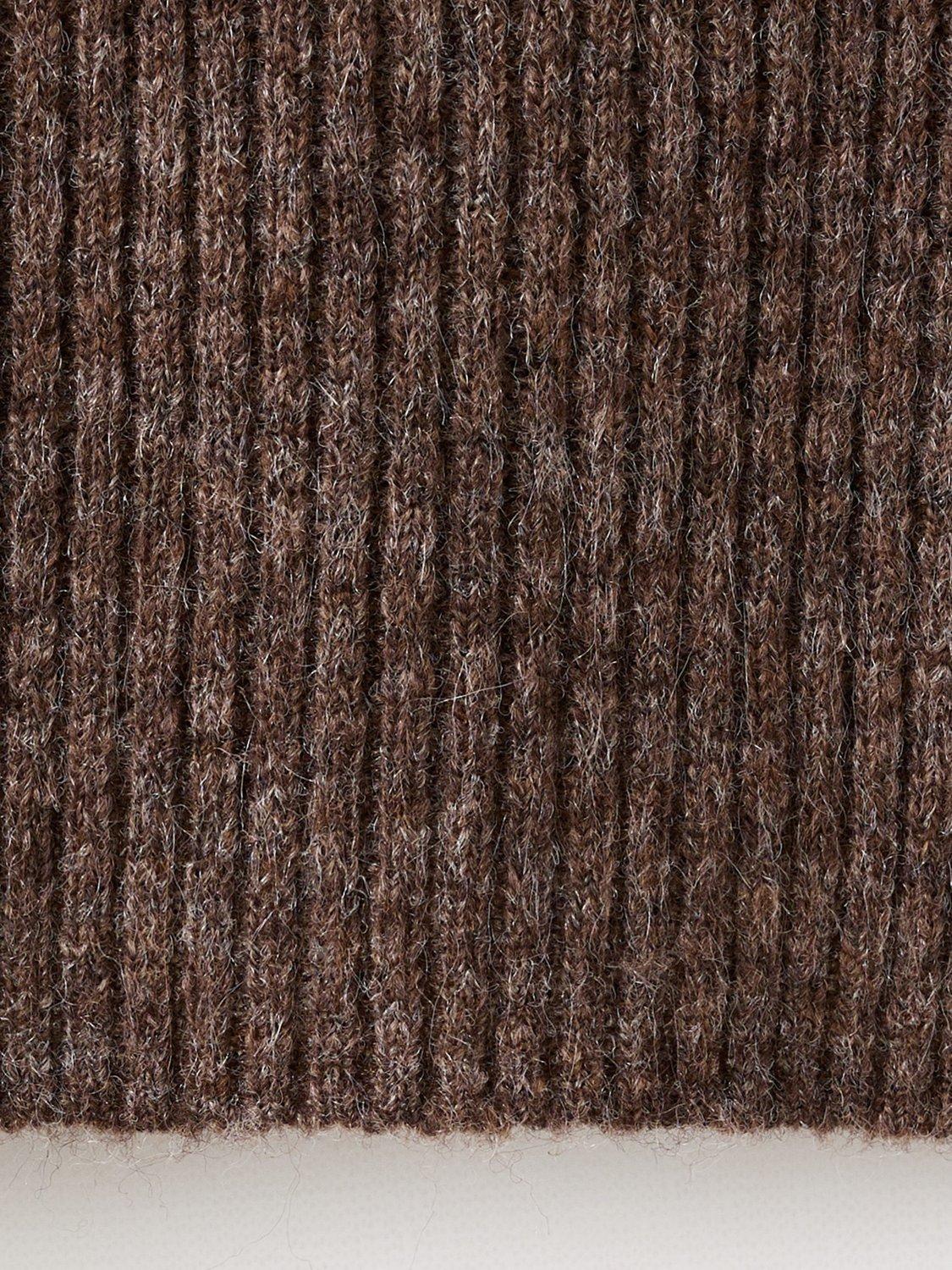 Product image 5 of 8, which shows Mango Agustina Ribbed Knit Sweater, Dark Brown, XXXL