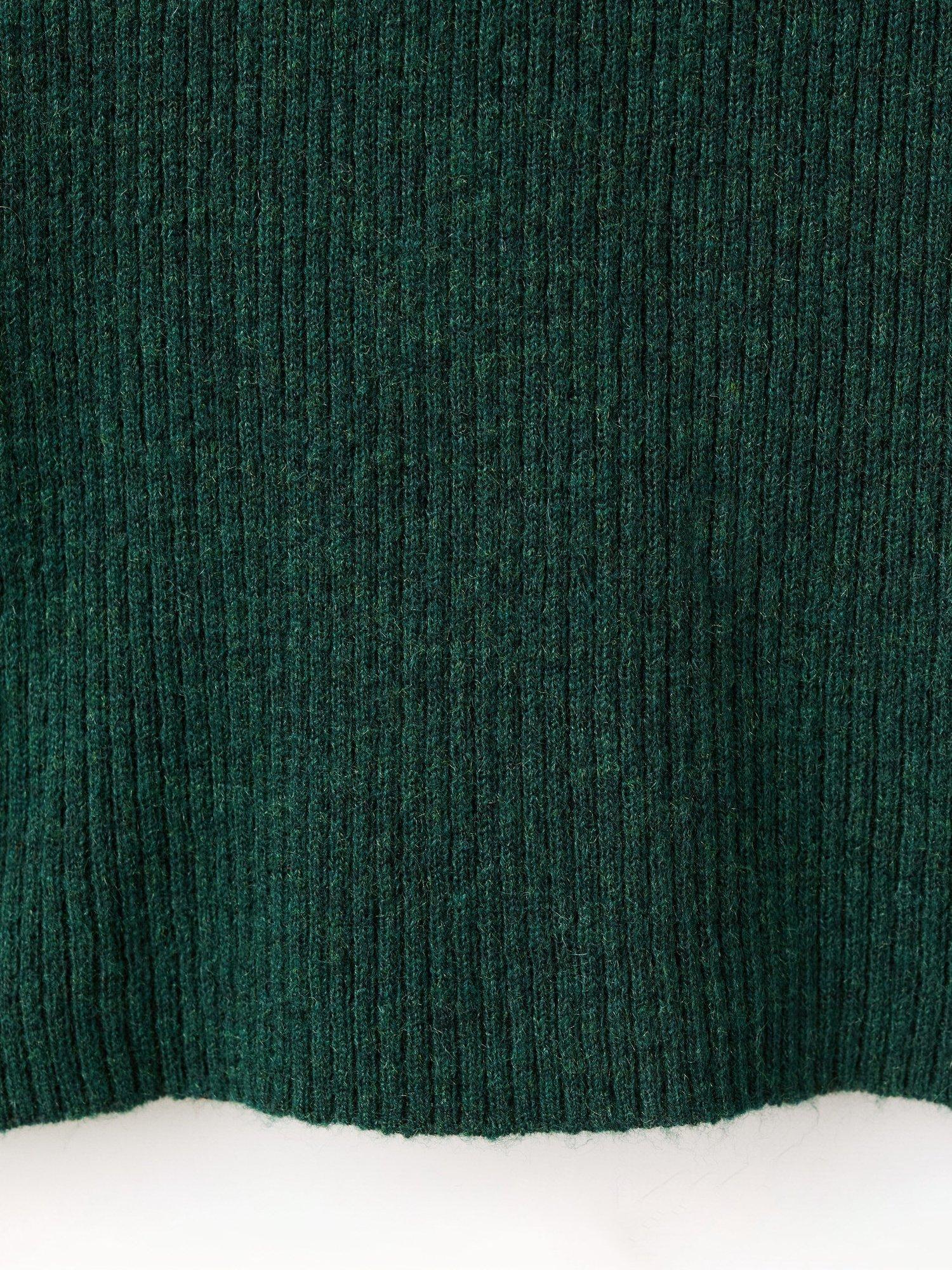 Product image 5 of 8, which shows Mango Agustina Ribbed Knit Sweater, Dark Green, XL