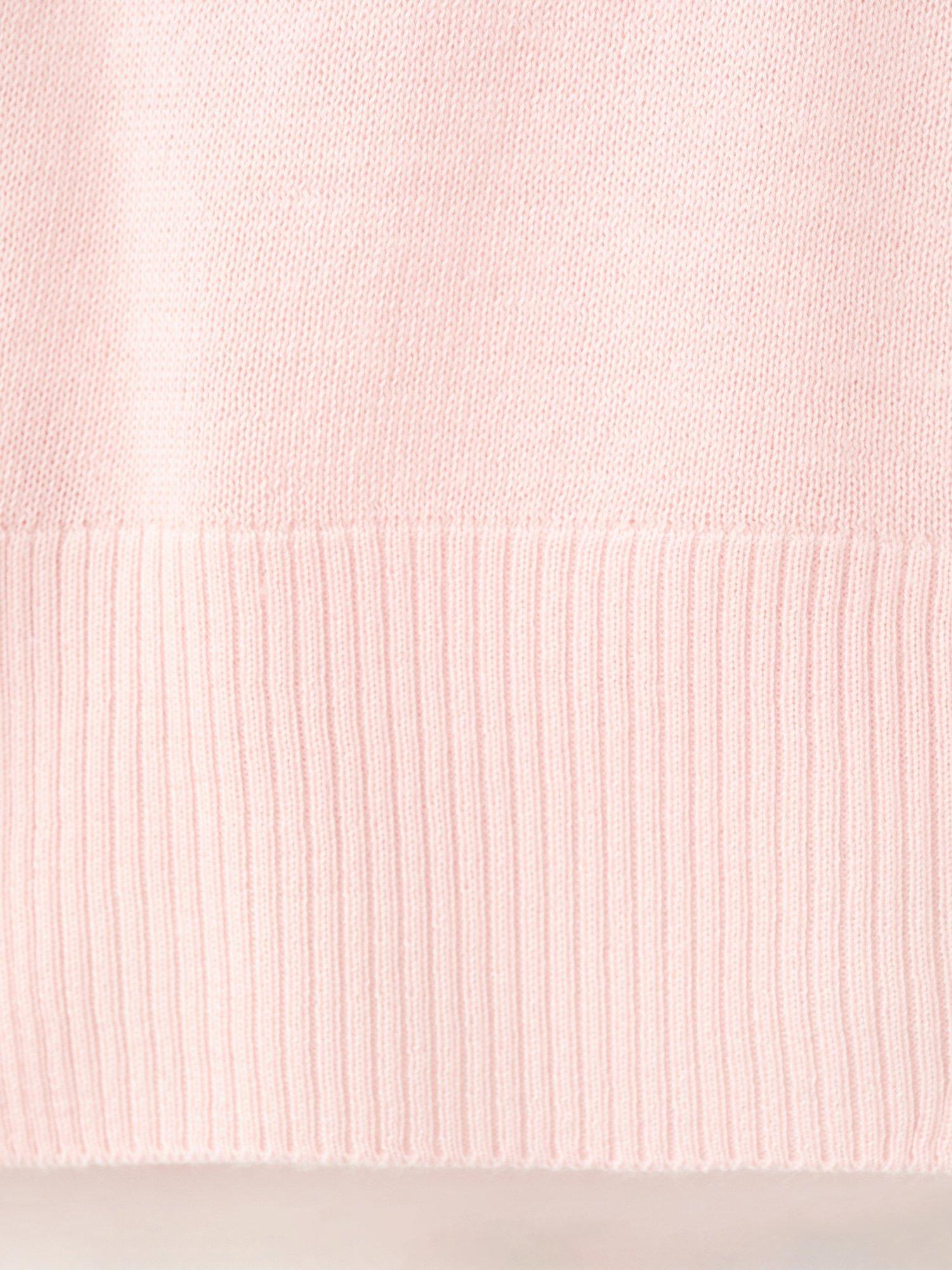 Product image 5 of 8, which shows Mango Amaio Knot Neck Jumper, Pastel Pink, S
