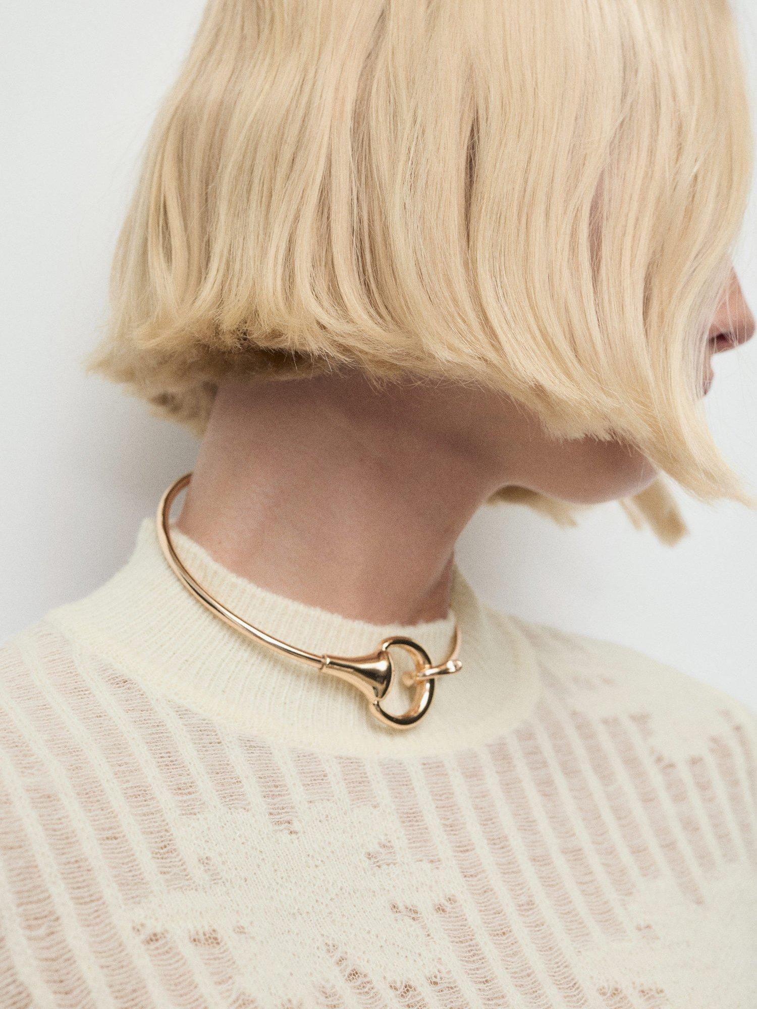 Product image 6 of 8, which shows Mango Delulu Ribbed Knit Jumper, Cream, S