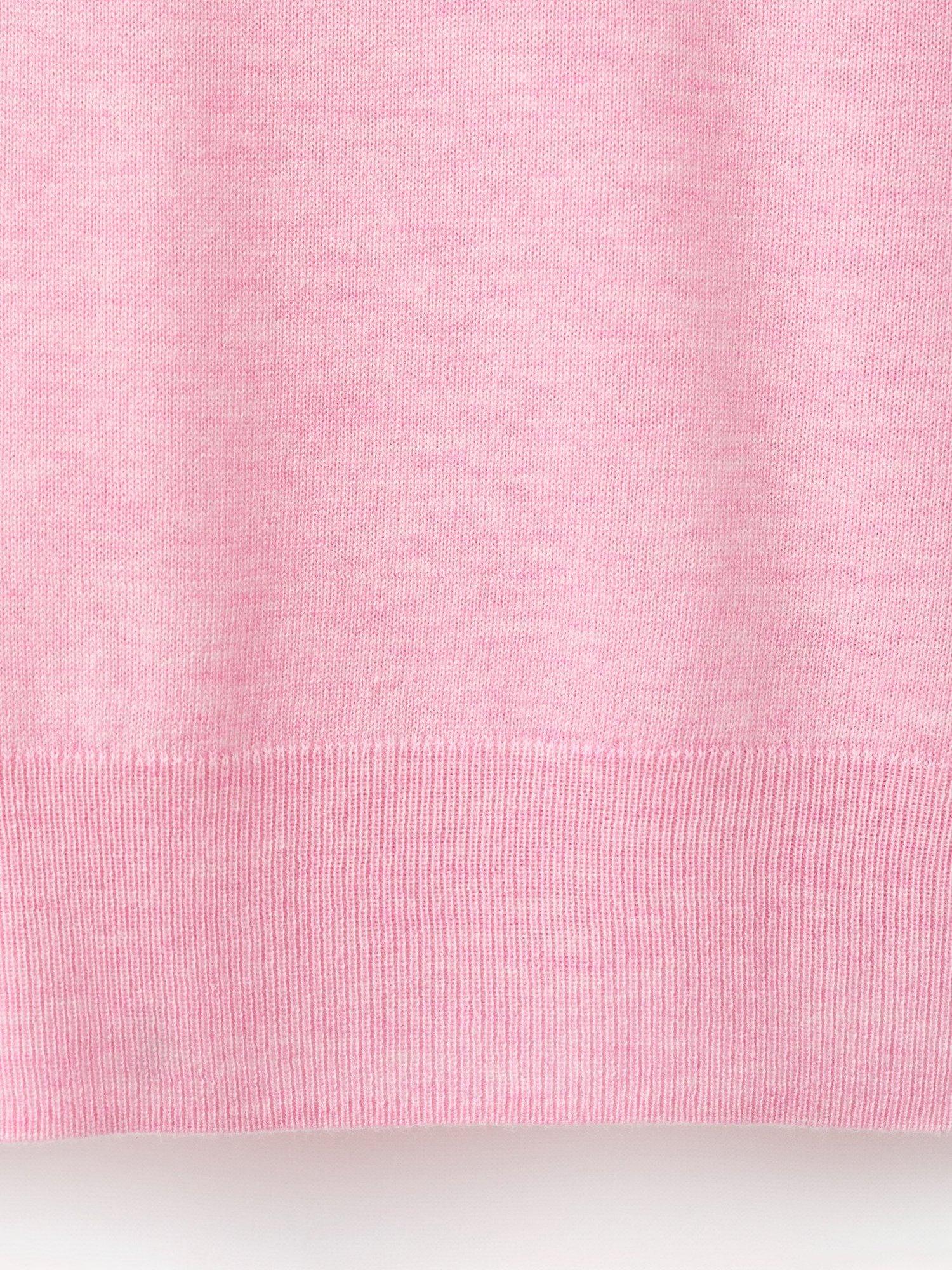 Product image 5 of 7, which shows Mango Milo V-Neck Jumper with Wool, Pink, XS