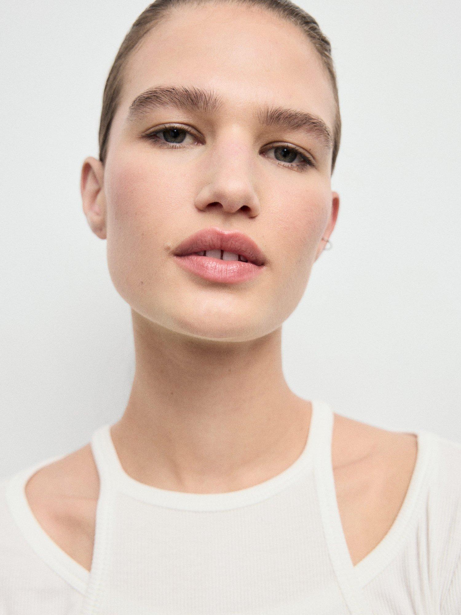 Product image 6 of 7, which shows Mango Maral Long Sleeve T-Shirt, Natural White, XS