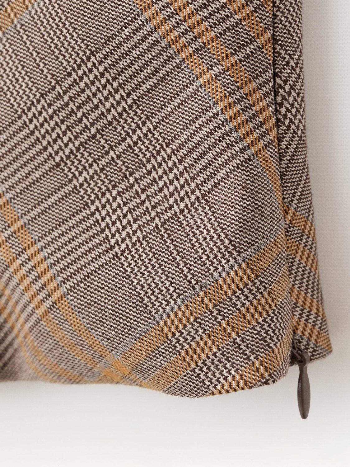 Product image 5 of 8, which shows Mango Melo Sleeveless Check Top, Brown, L