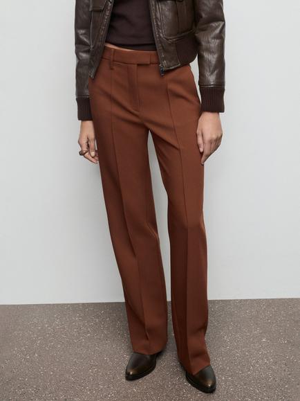 Mango Maca Trousers, Rust, Rust - Copper