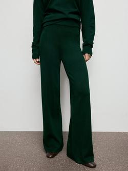 Mango Vieri Seam Detail Trousers, Dark Green, Dark Green
