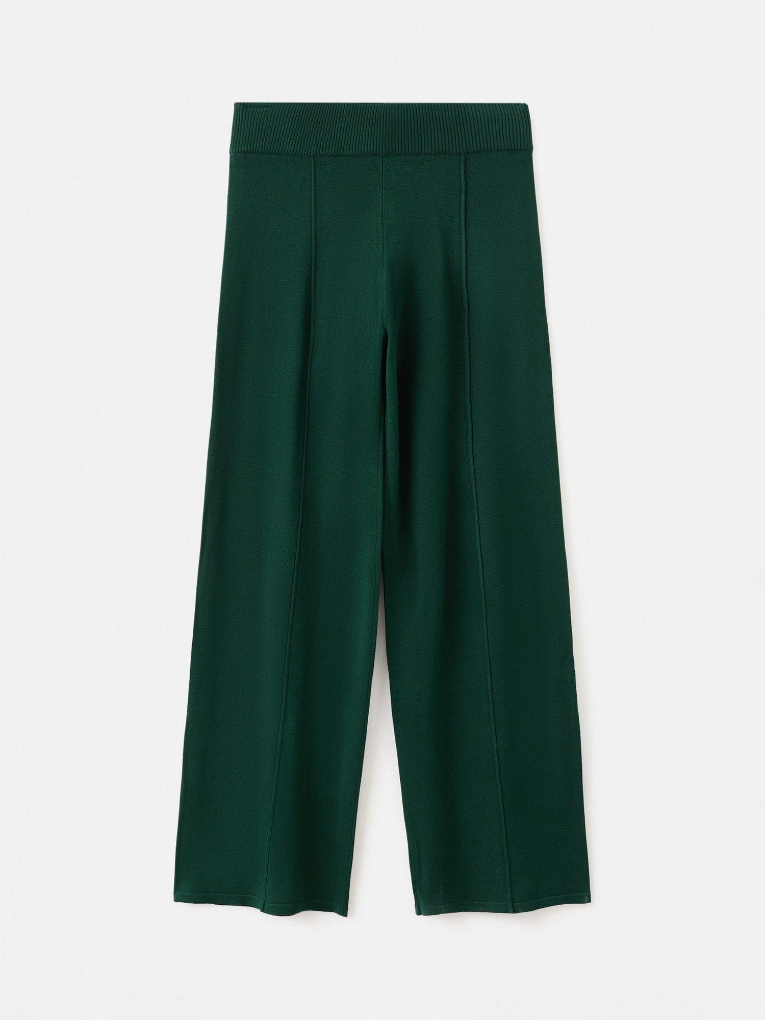 Product image 3 of 8, which shows Mango Vieri Seam Detail Trousers, Dark Green, S