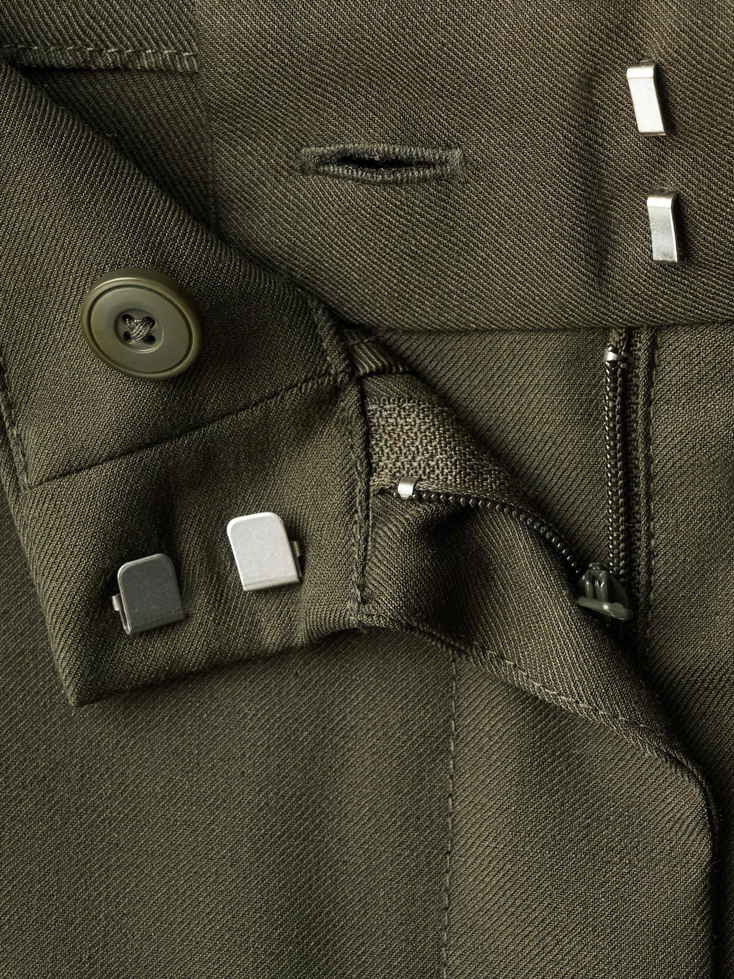 Product image 7 of 7, which shows Mango Nasa Button Detail Pleat Trousers, Khaki, 10