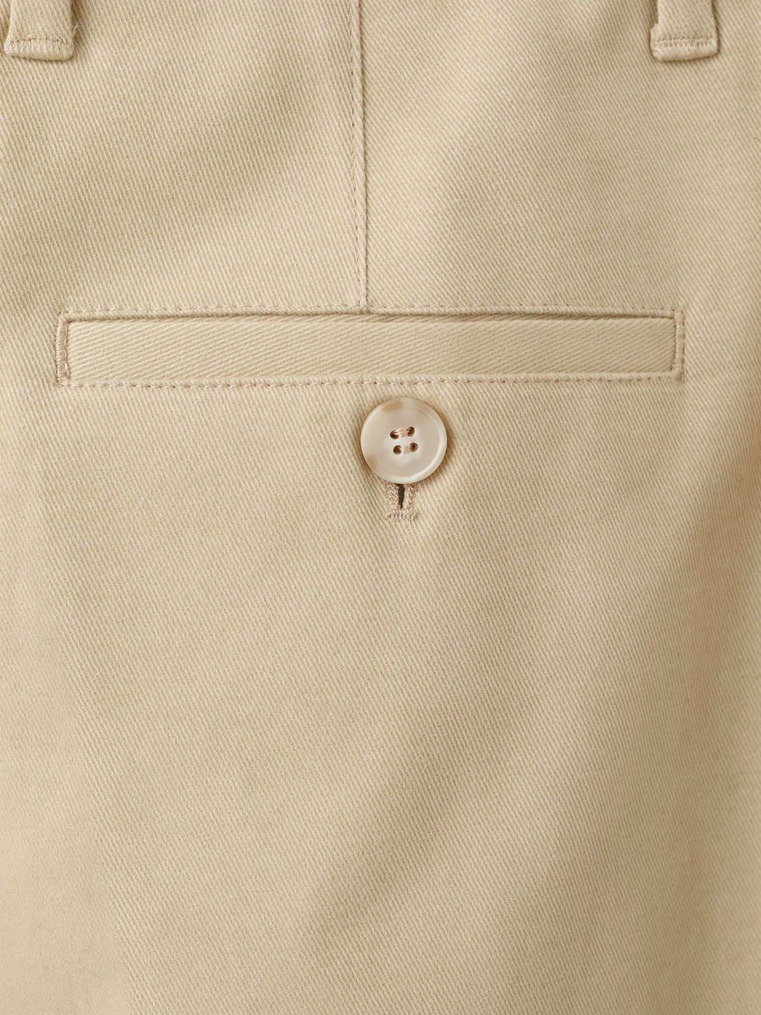 Product image 5 of 6, which shows Mango Tomtom Pleated Denim Trousers, Light Beige, 10
