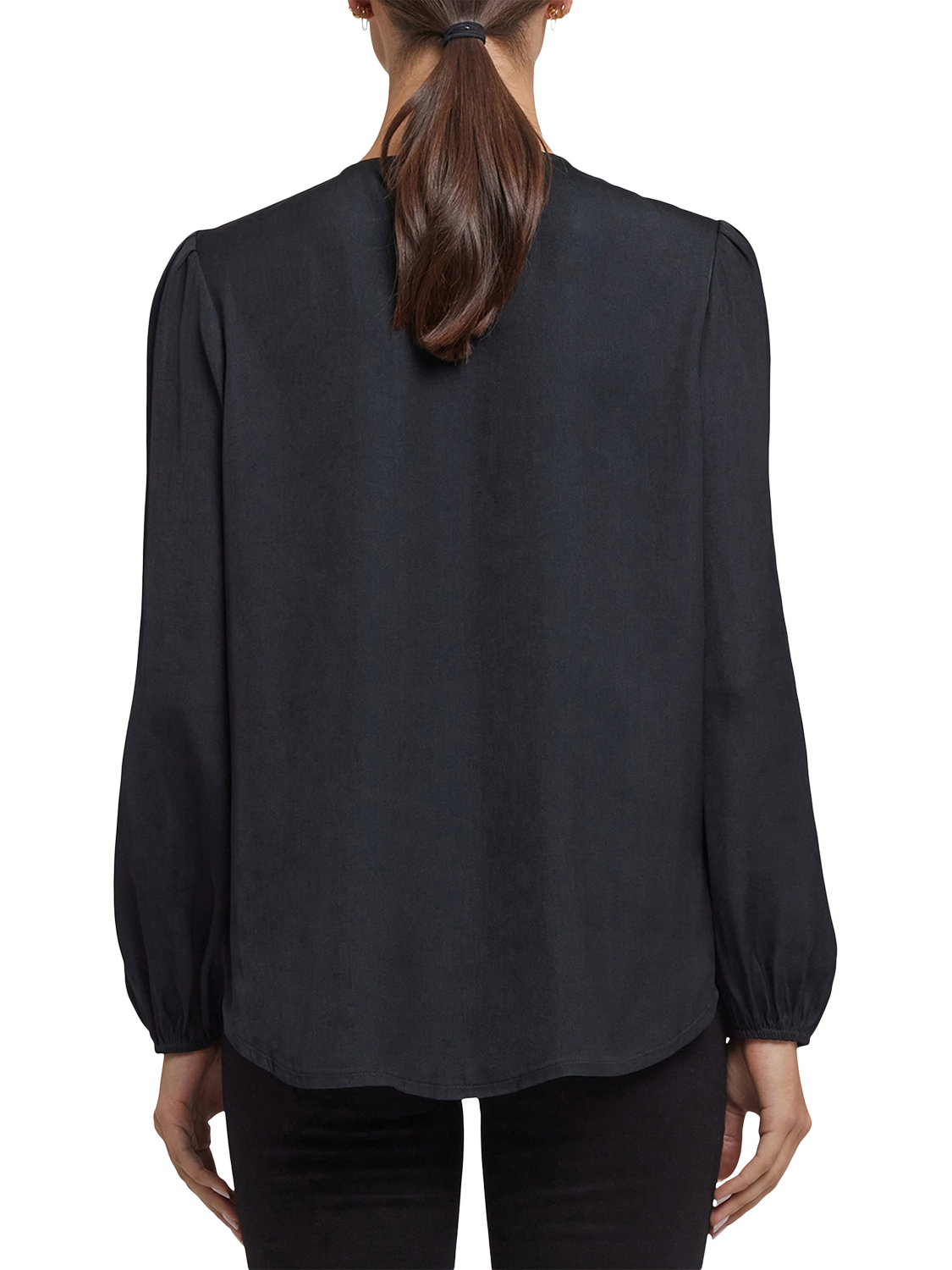 Product image 2 of 5, which shows NYDJ Elsie Blouse, Black, XS
