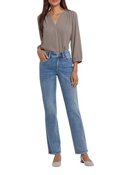 NYDJ Marilyn Straight Leg Cotton Blend Denim Jeans, Atmosphere