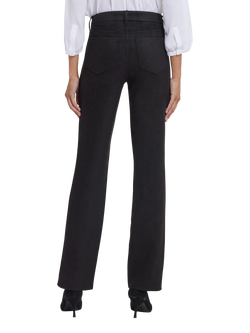 NYDJ Marilyn Straight Faux Suede Jeans - view 2, Black