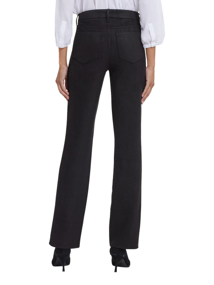 NYDJ Marilyn Straight Faux Suede Jeans - view 2, Black