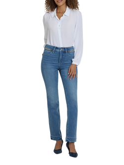 NYDJ Marilyn Chain Detail Jeans, Bastille Sea, Bastille Sea