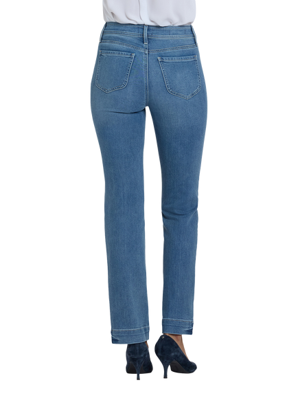 NYDJ Marilyn Chain Detail Jeans, Bastille Sea - view 2, Bastille Sea