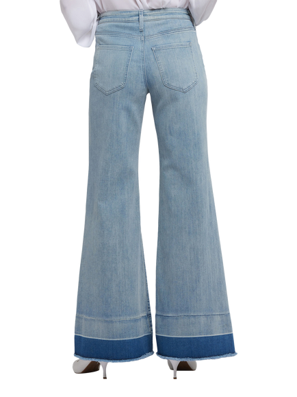 NYDJ Mia Palazzo Jeans with High Rise and Shadow Hems, Light Paradise - view 2, Light Paradise