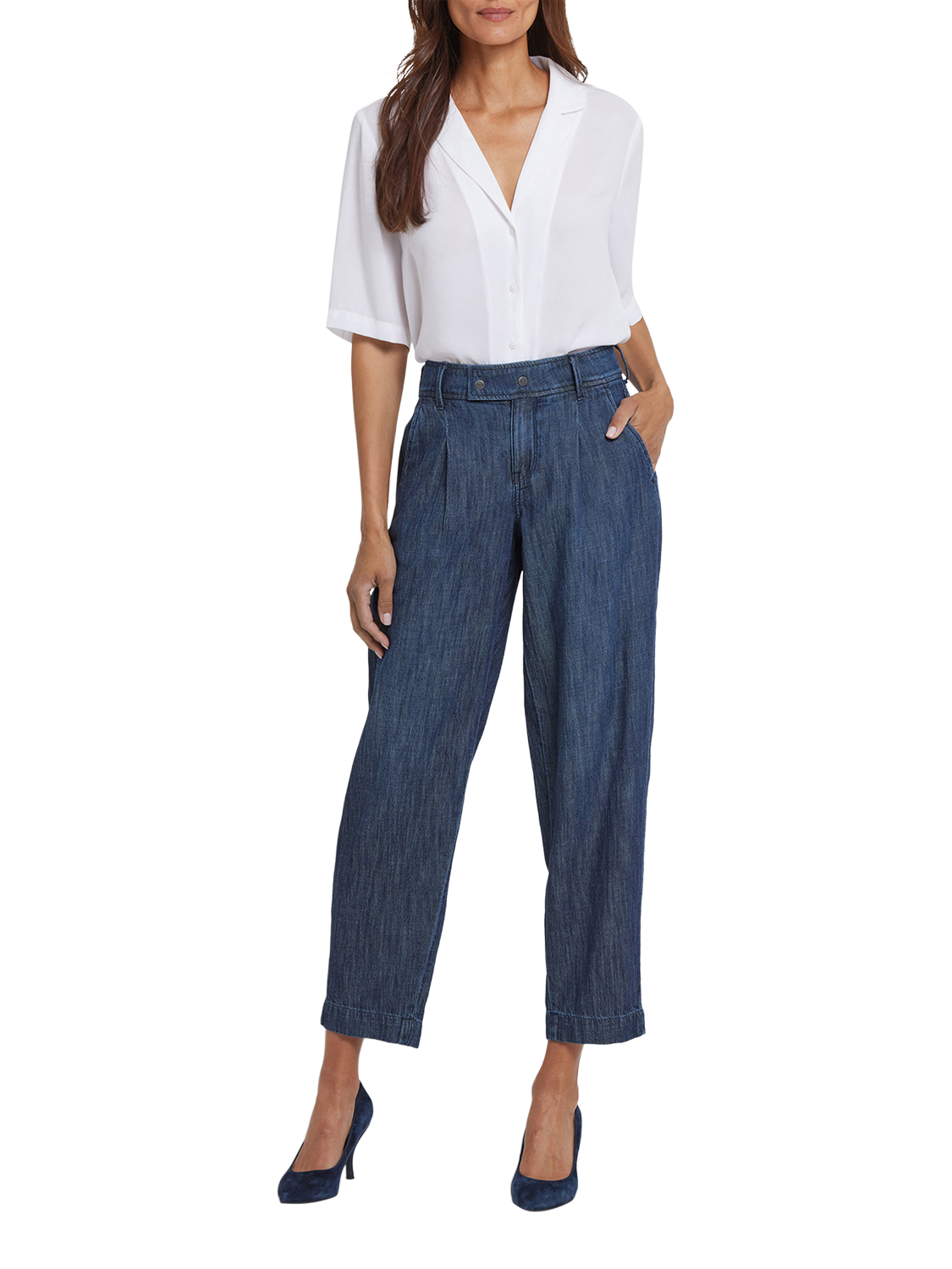 Product image 1 of 6, which shows NYDJ Balloon Trouser Jeans, La Mer, 4