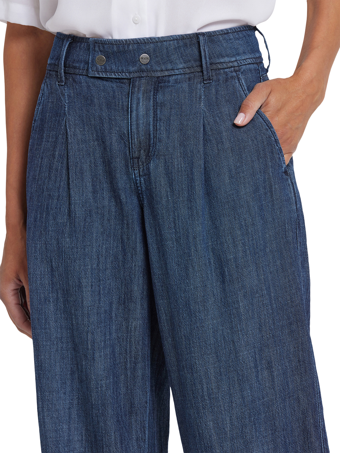 Product image 6 of 6, which shows NYDJ Balloon Trouser Jeans, La Mer, 4