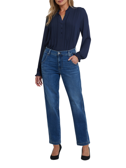 NYDJ Brooke Loose Straight Jeans, Opera Blue, Opera Blue