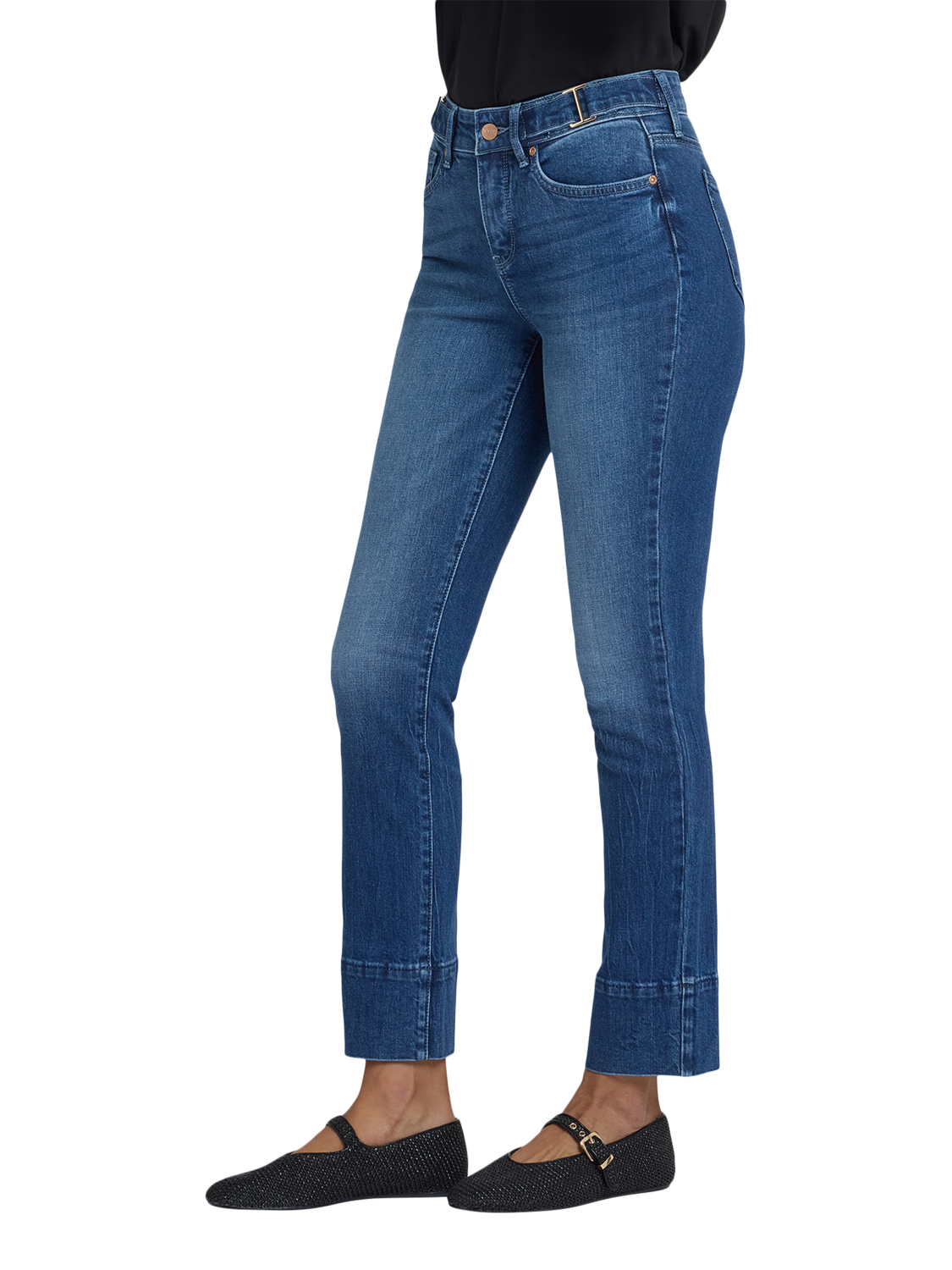 Product image 3 of 5, which shows NYDJ Sheri Slim Jeans, Cool Marine, 4