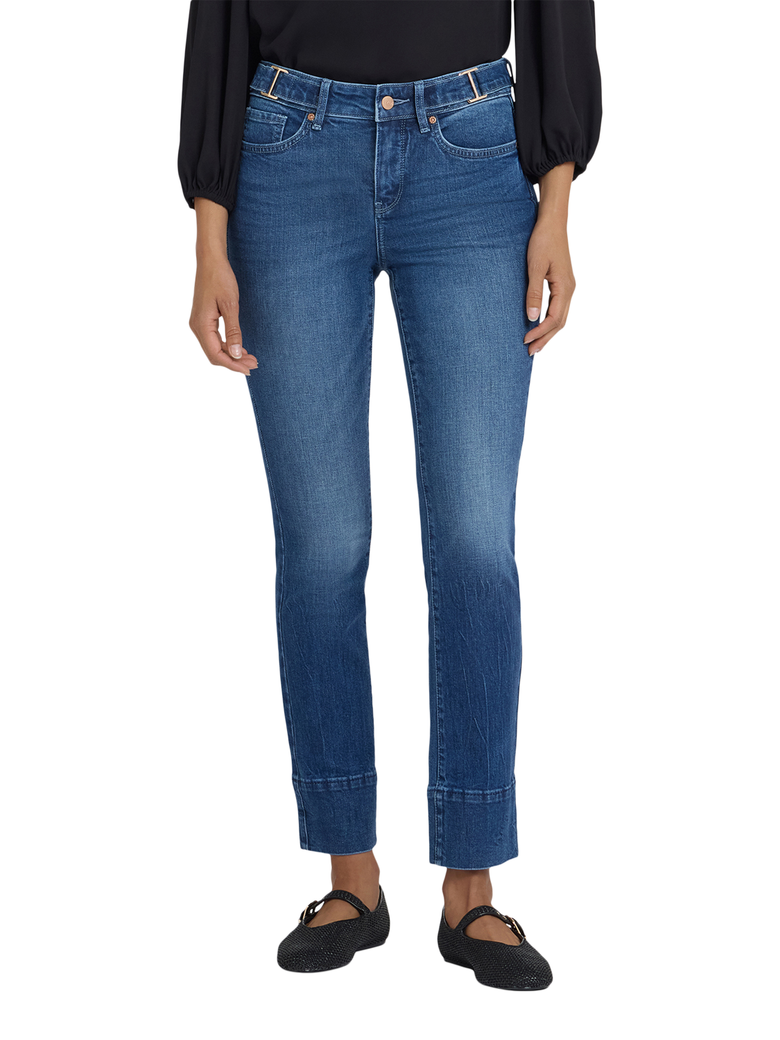 Product image 4 of 5, which shows NYDJ Sheri Slim Jeans, Cool Marine, 4