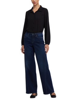 NYDJ Teresa Wide Leg Jeans with Contoured Seams & 31" Inseam, Ink Skyline, Ink Skyline