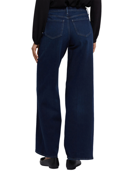 NYDJ Teresa Wide Leg Jeans with Contoured Seams & 31" Inseam, Ink Skyline - view 2, Ink Skyline