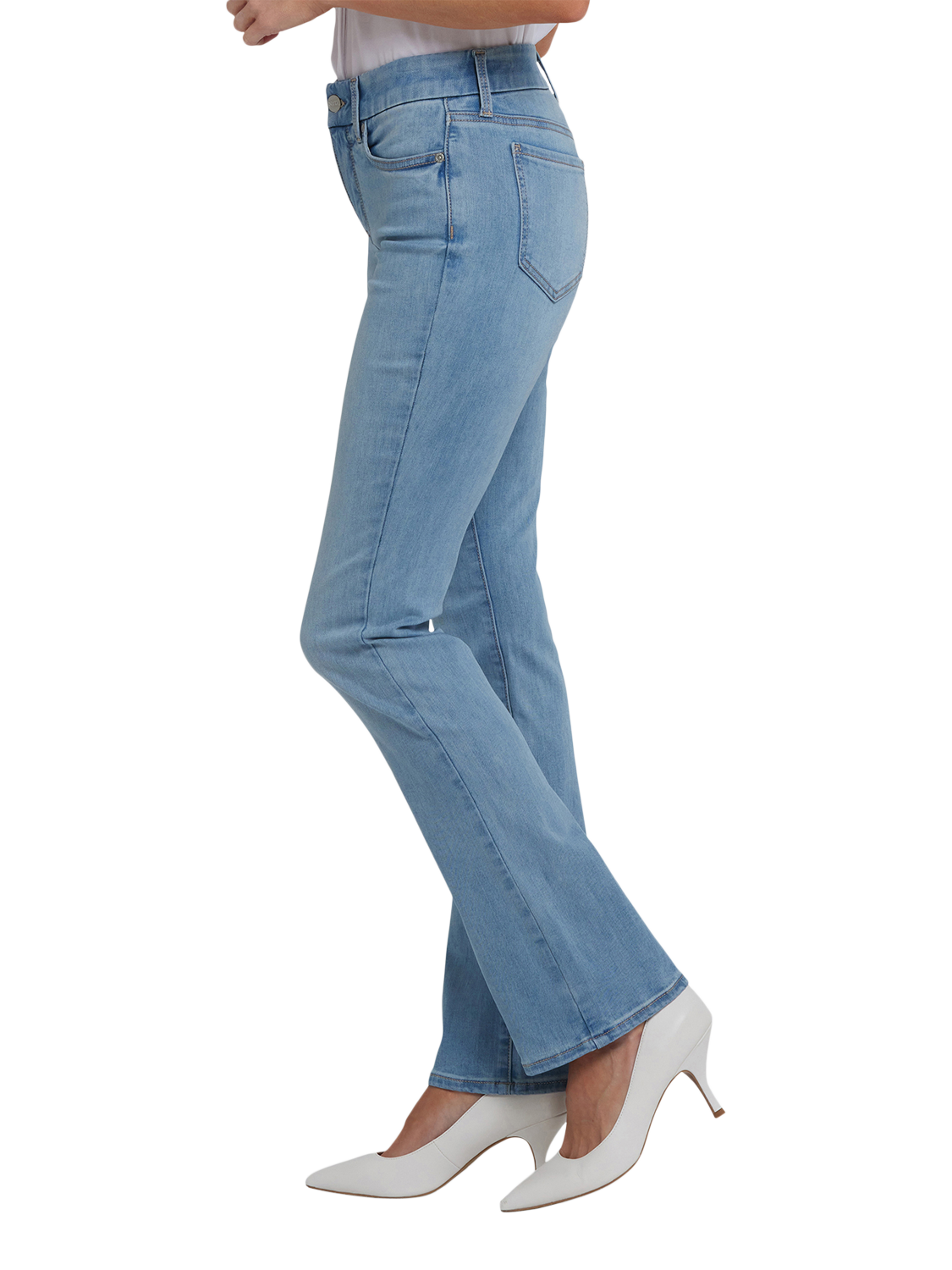 Product image 3 of 5, which shows NYDJ Waist-Match™ Barbara Bootcut Jeans, Heritage Glow, XS