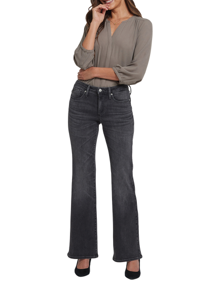 NYDJ Ava Strecth Cotton Blend Flared Denim Jeans, Gloomy Marais