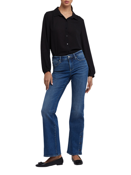 NYDJ  Ava Flared Jeans With Side Button Plackets, Lake Notre Dame, Lake Notre-dame