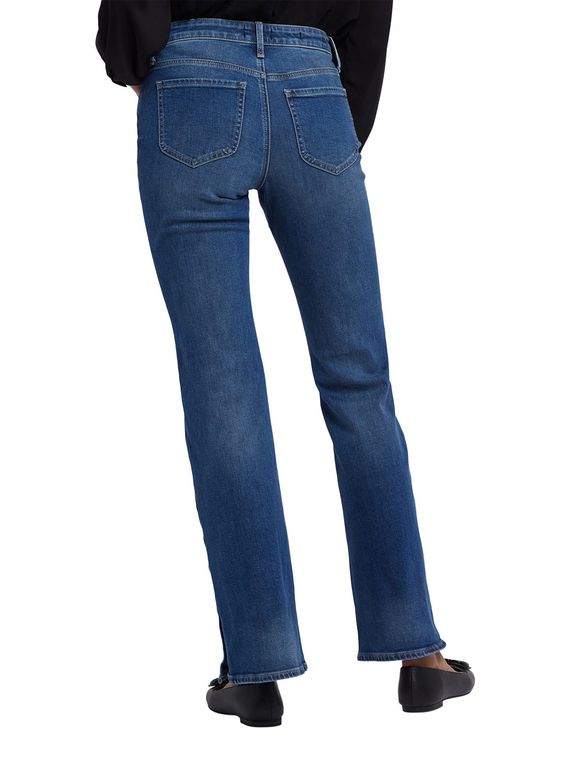 Product image 2 of 5, which shows NYDJ  Ava Flared Jeans With Side Button Plackets, Lake Notre-dame, 4