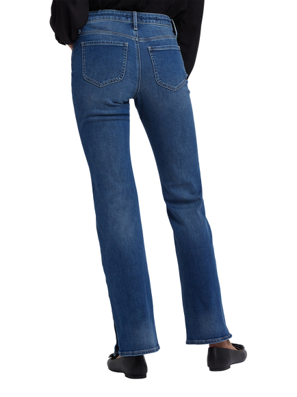 NYDJ  Ava Flared Jeans With Side Button Plackets, Lake Notre Dame - view 2, Lake Notre-dame