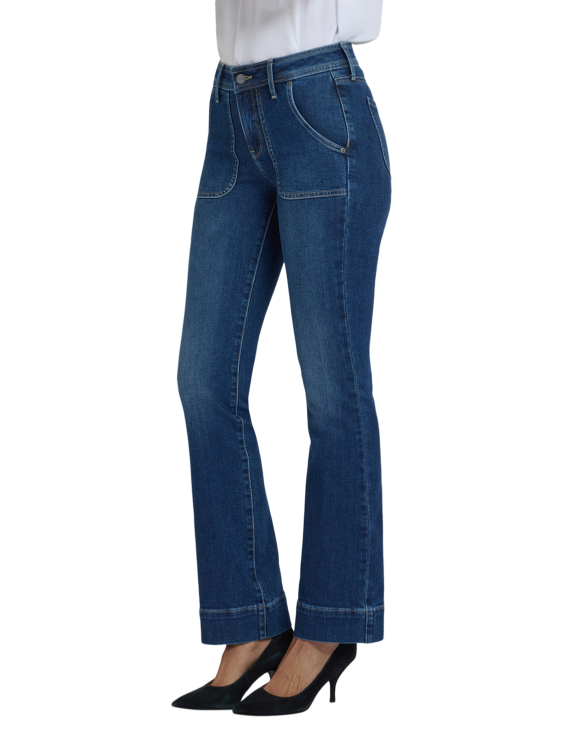 Product image 3 of 4, which shows NYDJ Barbara Bootcut Jeans, Dark Loire, 4
