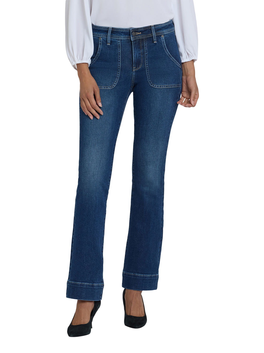 Product image 4 of 4, which shows NYDJ Barbara Bootcut Jeans, Dark Loire, 4