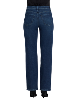 NYDJ Brooke Rhinestone Loose Straight Jeans, Louvre Sapphire - view 2, Louvre Sapphire