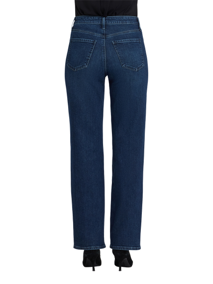 NYDJ Brooke Rhinestone Loose Straight Jeans, Louvre Sapphire - view 2, Louvre Sapphire