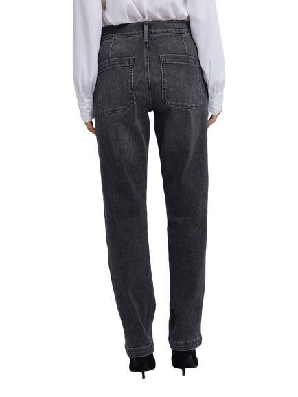 NYDJ Brooke Loose Straight Jeans, Vintage Noir - view 2, Vintage Noir