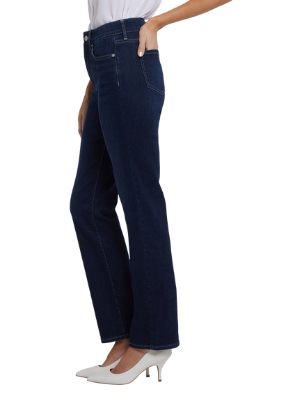 NYDJ Marilyn High Rise Straight Jeans - view 2, Midnight Breeze
