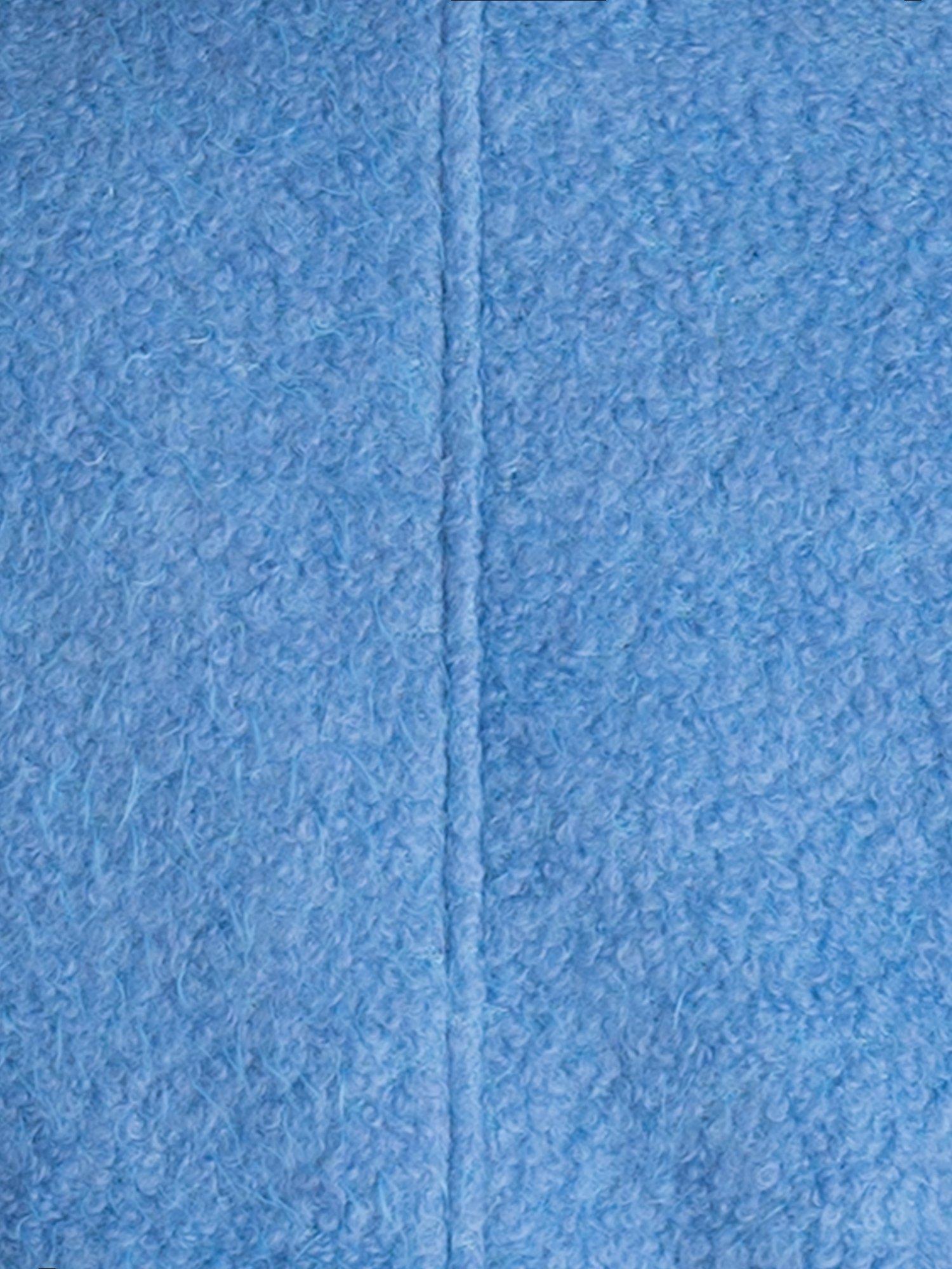 Product image 5 of 5, which shows chesca Textured Wool Blend Coat, Cornflower Blue, 14-16
