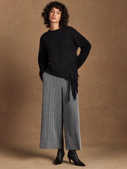 Ro&Zo Herringbone Culottes, Grey - view 2, Grey