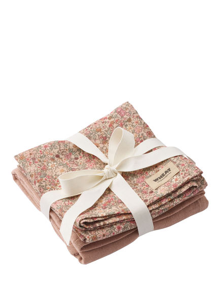 WHEAT Baby Kaya Cotton Muslin Cloth, Pack of 2, Rose Dust, Rose Dust