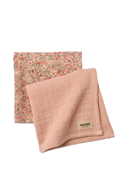 WHEAT Baby Kaya Cotton Muslin Cloth, Pack of 2, Rose Dust - view 2, Rose Dust