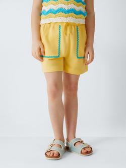 John Lewis Kids' Ric Rac Trim Shorts, Pack of 2, Multi - view 2, Multi