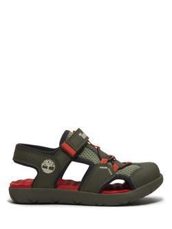 Timberland Kids' Perkins Row Footbed Sandals, Green, Green