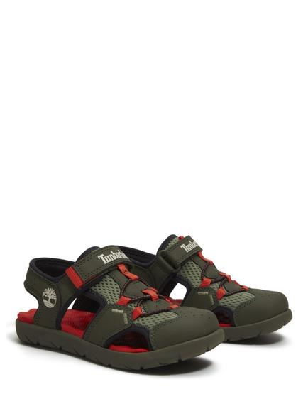 Timberland Kids' Perkins Row Footbed Sandals, Green - view 2, Green