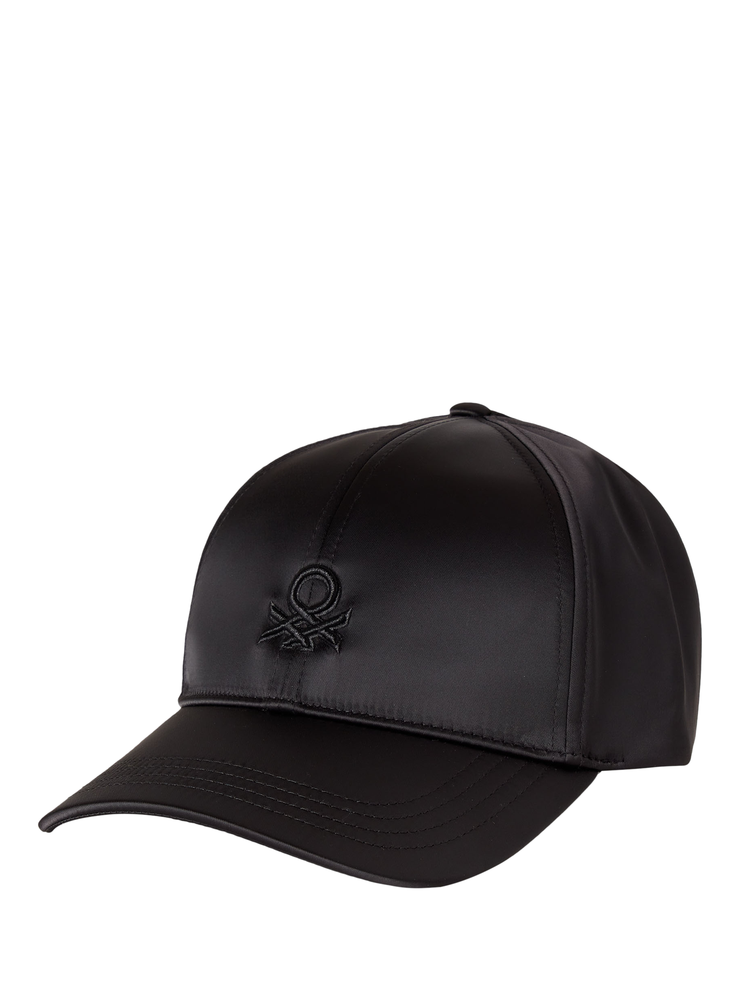 Product image 1 of 3, which shows Benetton 3D Embroidered Logo Baseball Hat , Black, One Size
