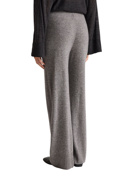 Benetton Wide Leg Knitted Trousers - view 2, Grey